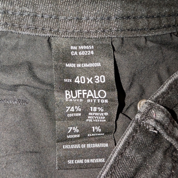 Buffalo David Bitton Jackson Straight Stretch Jeans - Men’s 40x30 - Picture 8 of 11